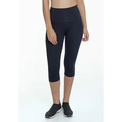 Calça Corsário Rolamoça Emana Sport Cós Alto Preta - 08177-PT