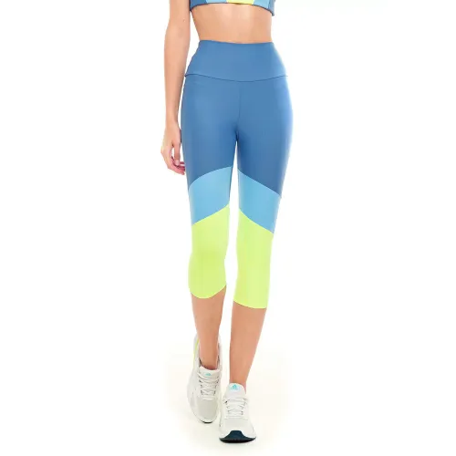 Calça Corsário Rolamoça Run More Compression - 08233-AZ18AZ14