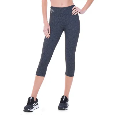 Calça Corsário Rolamoça Run More Supplex Mescla Escuro - 08204-ME75
