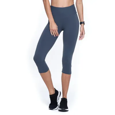 Calça Corsário Rolamoça Run More Power Fit Cinza - 08214-CZ02
