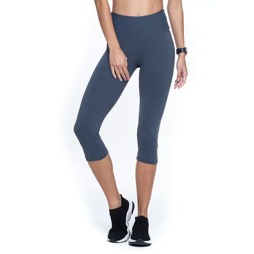 Calça Corsário Rolamoça Run More Power Fit Cinza - 08214-CZ02