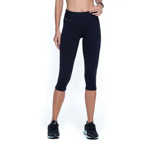 Calça Corsário Rolamoça Run More Supplex Power Fit Preta - 08214-PT