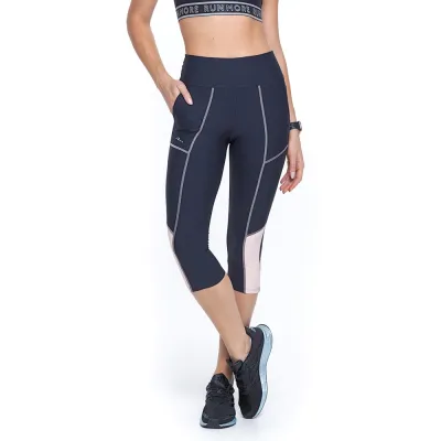 Calça Corsário Rolamoça Run More Compression - 08234-PTBG02