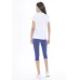 Calça Corsário Rolamoça Run More Emana Cós Alto Azul - 08212-AZ30