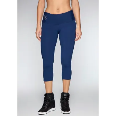 Calça Corsário Rolamoça Supplex Azul - 08104-AZ02