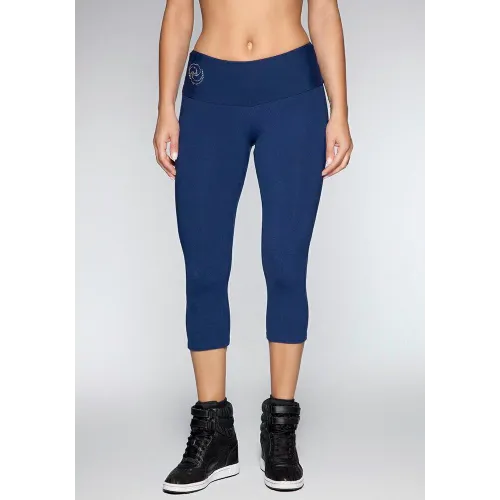 Calça Corsário Rolamoça Supplex Azul - 08104-AZ02