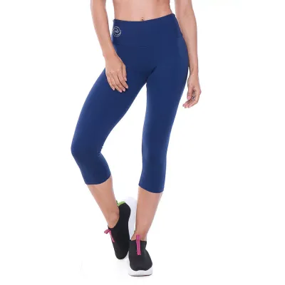 Calça Corsário Rolamoça Supplex Azul Marinho - 08204-AZ02