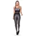 Calça Legging Rolamoça Compression Cintura Alta e Recorte Estampado - 06577-SB973PT