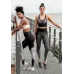 Calça Legging Rolamoça Compression Cintura Alta e Recorte Estampado - 06577-SB973PT