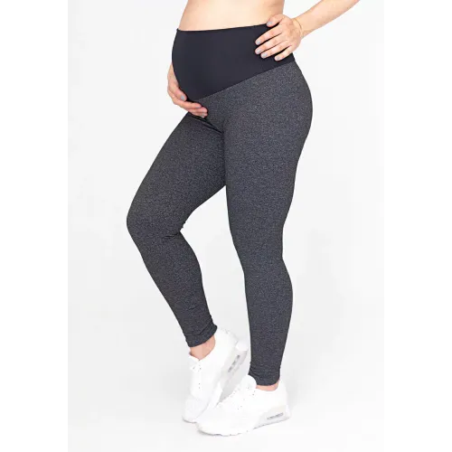 Calça Legging Rolamoça Gestante Supplex Mescla - 06346-ME75PT