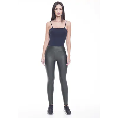 Calça Legging Rolamoça Max Power Cetim Brilho - 06358-VD20
