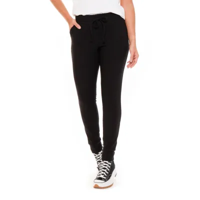 Calça Rolamoça Run More Jogger Moletinho Preta - 05223-PT