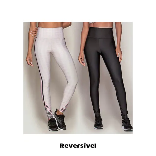 Calça Legging Rolamoça Reversível Dual Sublime Cós Alto - 06572-SBF072
