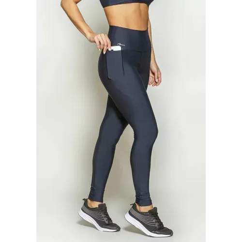 Calça Legging Rolamoça Run More Compression Cintura Alta Plus Preta - 06633-PT