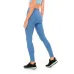 Calça Legging Rolamoça Run More Compression Com Bolso Azul - 06549-AZ18