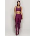 Calça Legging Rolamoça Run More Compression Com Bolso Roxo - 06549-RX03