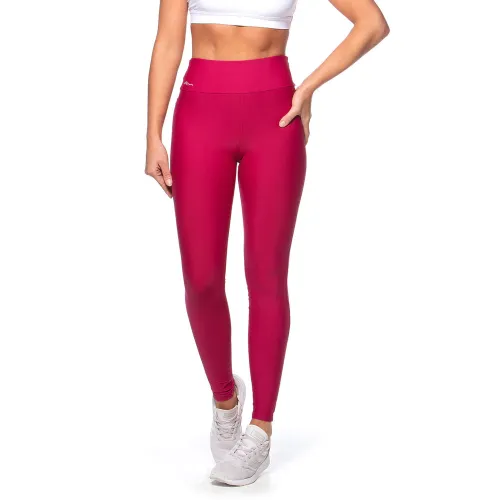 Calça Legging Rolamoça Run More Compression Com Bolso Roxo - 06549-RX19