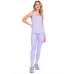 Calça Legging Rolamoça Run More Compression Cós Alto Blocking Roxa - 06583-RX23