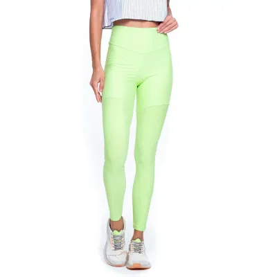 Calça Legging Rolamoça Run More Compression Cós Alto Blocking Verde - 06583-VD03