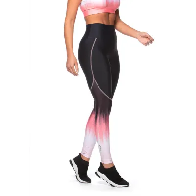 Calça Legging Rolamoça Run More Compression Cós Alto Preta - 06601-PTSB936