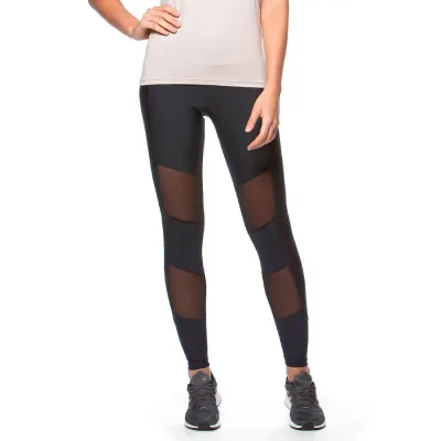 Calça Legging Rolamoça Run More Compression Premium Cintura Alta Preta - 06619-PT