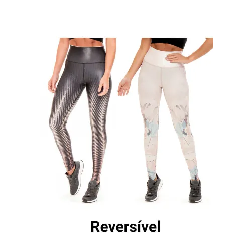 Calça Legging Rolamoça Run More Reversível Cintura Alta - 06554-SB859