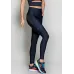 Calça Legging Rolamoça Run More Blocking Com Bolsos Preta - 06668-PT