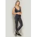 Calça Legging Rolamoça Run More Blocking Crew RM Preta - 06680-PTBC