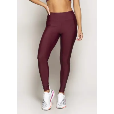 Calça Legging Rolamoça Run More Compression Bordo - 06701-BD03