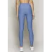 Calça Legging Rolamoça Run More Compression Cós Alto Blocking Azul - 06583-AZ18