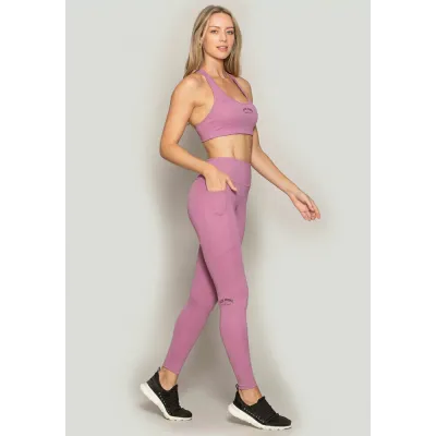 Calça Legging Run More Dual Fit Com Bolsinho Roxo - 06675-RX25PT