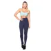 Calça Legging Rolamoça Run More Emana Cós Alto Com Bolso Azul - 06548-AZ21