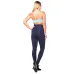 Calça Legging Rolamoça Run More Emana Cós Alto Com Bolso Azul - 06548-AZ21