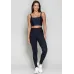 Calça Legging Rolamoça Run More Emana Cós Alto Com Bolso Preta - 06548-PT