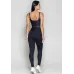 Calça Legging Rolamoça Run More Emana Cós Alto Com Bolso Preta - 06548-PT