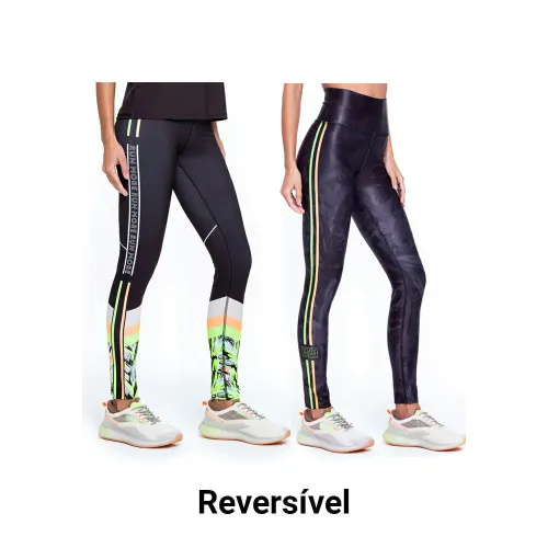 Calça Legging Rolamoça Run More Reversível Cintura Alta - 06554-SBF042