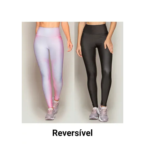 Calça Legging Rolamoça Run More Reversível Dual Sublime - 06572-SB103