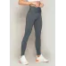 Calça Legging Rolamoça Power Fit Alta Compressão Cós Alto Cinza - 06550-CZ02