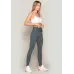Calça Legging Rolamoça Power Fit Alta Compressão Cós Alto Cinza - 06550-CZ02