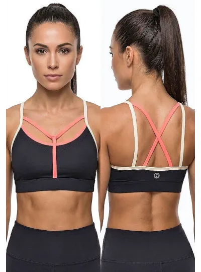 Top Dandara Vestem - TOP846 - Preto/Laranja