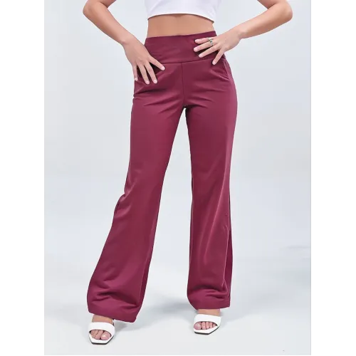 Calça Flare Peluciada Estilo Do Corpo 6751