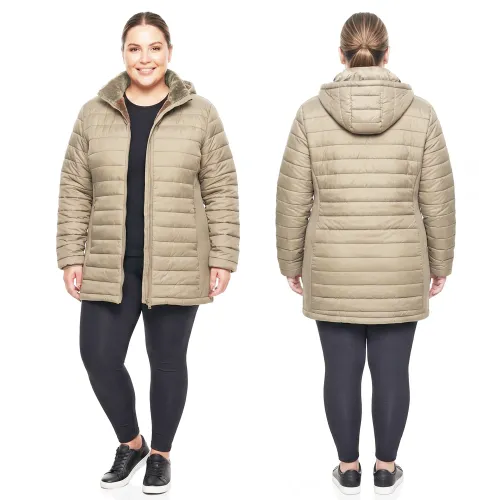 Jaqueta Alongada Plus Size com Capuz