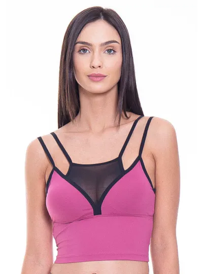 Top Rolamoça Alongado Aqua Fit Rosa - 04307-RS27PT