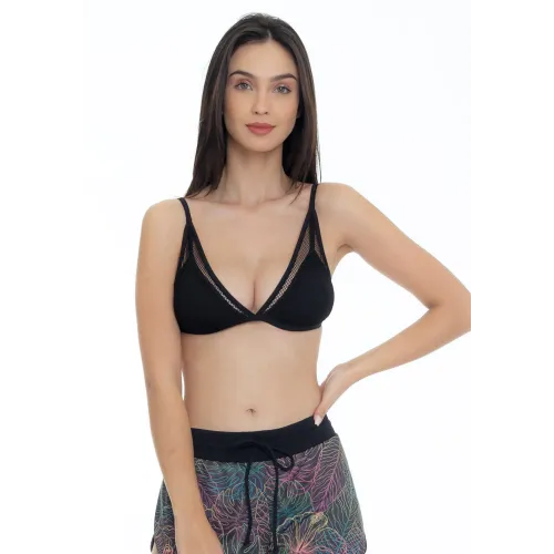 Top Rolamoça Aqua Fit Preto - 04275-PT