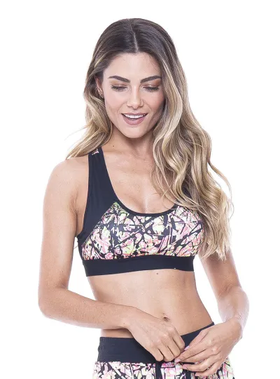 Top Rolamoça com Detalhes Estampado - 04279-PTSBF742A