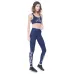 Top Rolamoça Compression Folhagem Metalizada Azul - 04337-AZ21PR