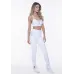 Top Rolamoça Fashion Microfoil Holográfico Branco - 04324-HLBC
