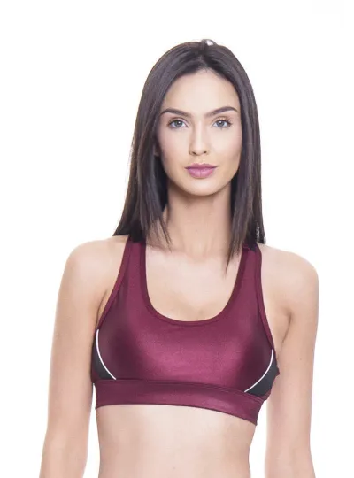Top Rolamoça Max Power Cetim Bordo - 04304-BD03PT