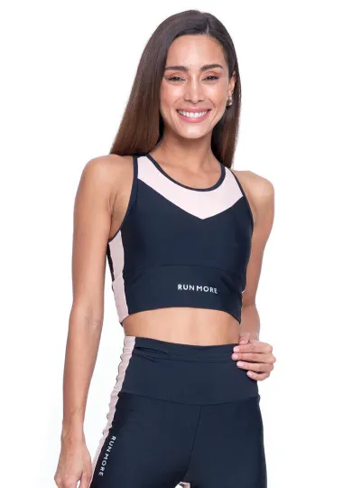Top Rolamoça Run More Alongado Compression Bright - 04438-PTBG02