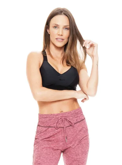 Top Rolamoça Run More Alta Sustentação Compression - 04366-PT